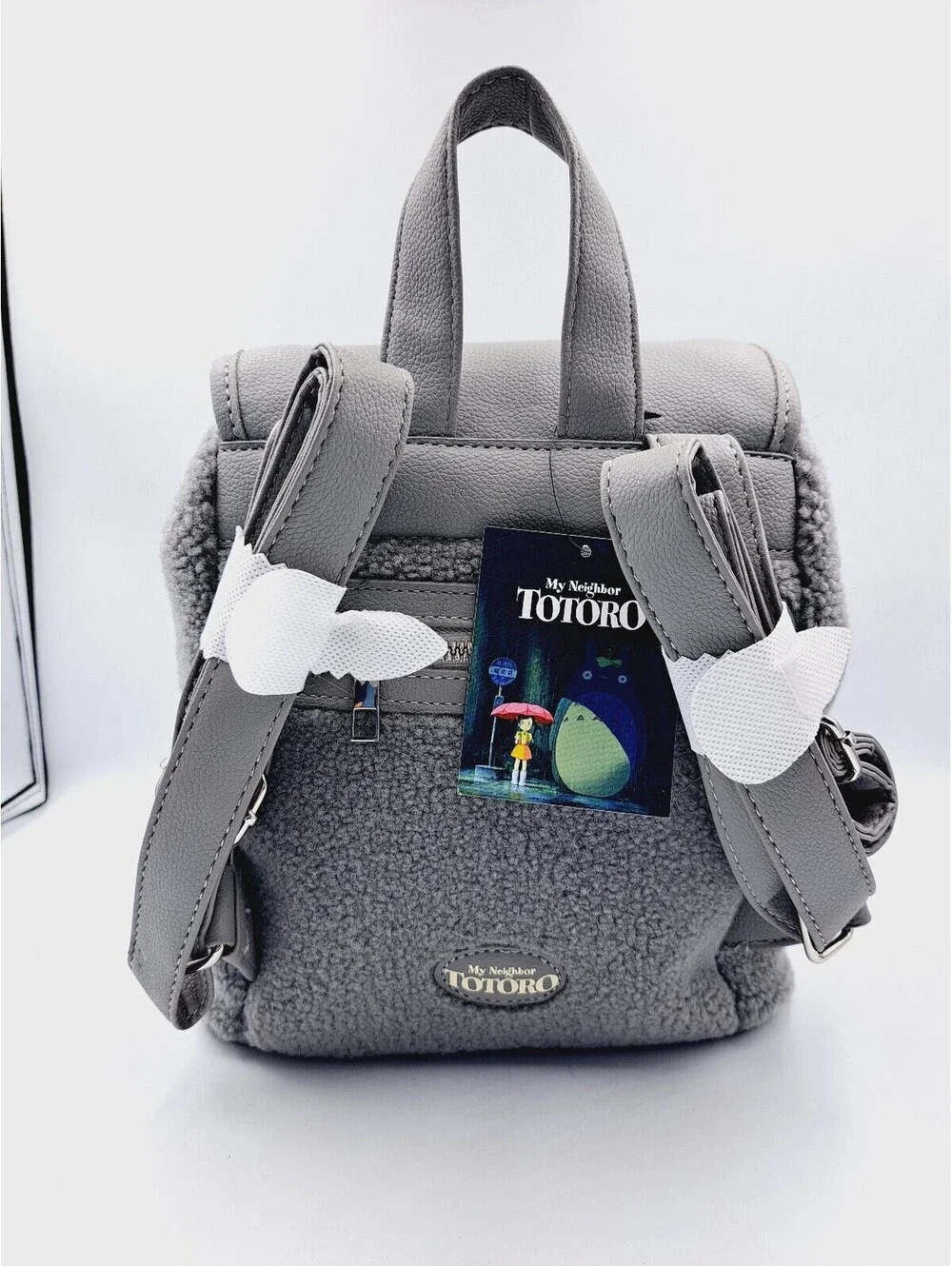 Studio Ghibli My Neighbor Totoro Sherpa Mini Backpack Kawaii & Soot Sprites Bag